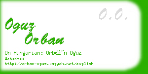 oguz orban business card